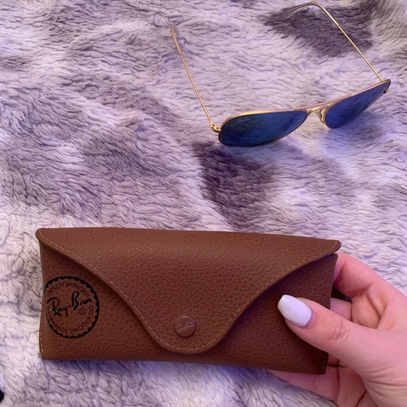 Ray-Ban Blue Flash Aviators, Gold frame - Picture 7 of 9